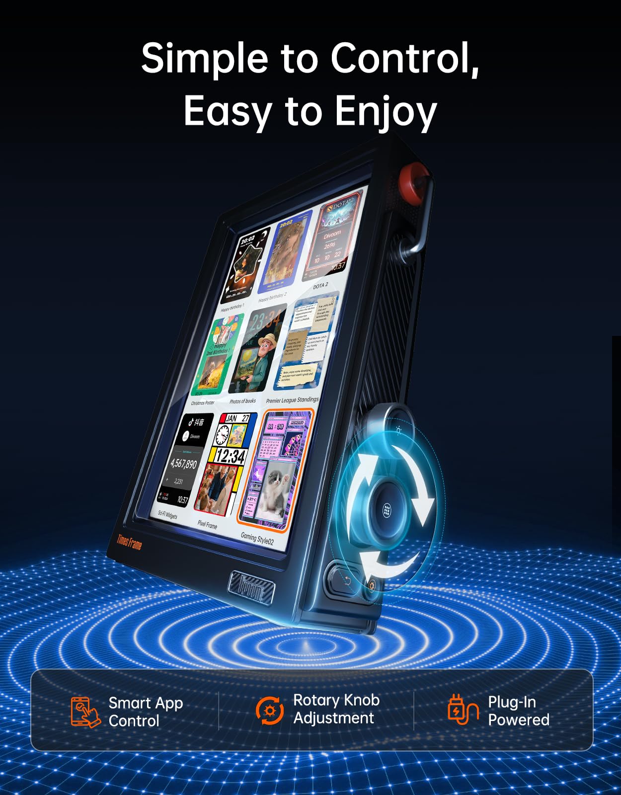 【即日配送】Divoom Times Frame スマートフォトフレーム Amazon | Divoom Times Frame スマートディスプレイ【500種